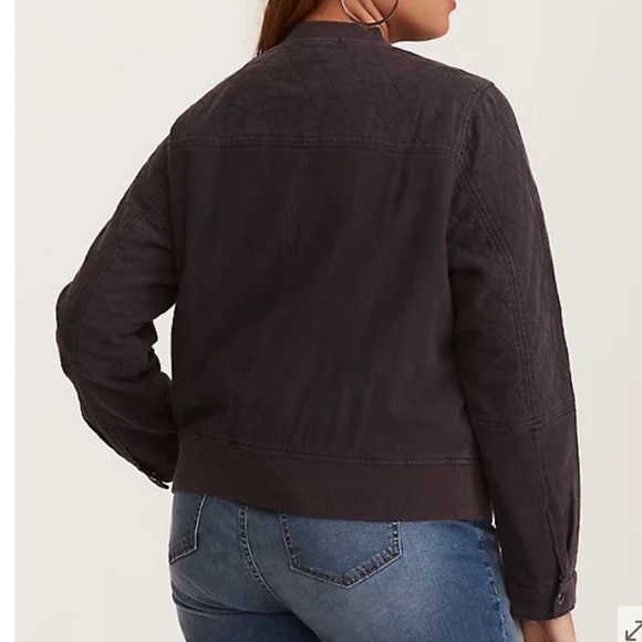 Torrid Vintage Wash Quilted Bomber - Picture 2 of 9